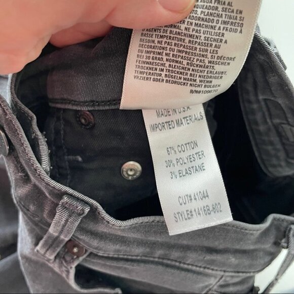 citizens of Humanity Rocket High Rise Skinny Jeans Black Ripped Womens 23 - Picture 6 of 7